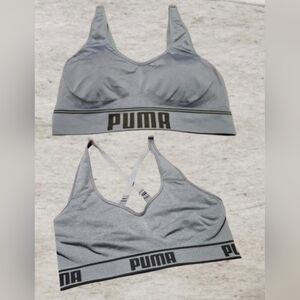 2 PUMA Women's Charcoal Sports Bras